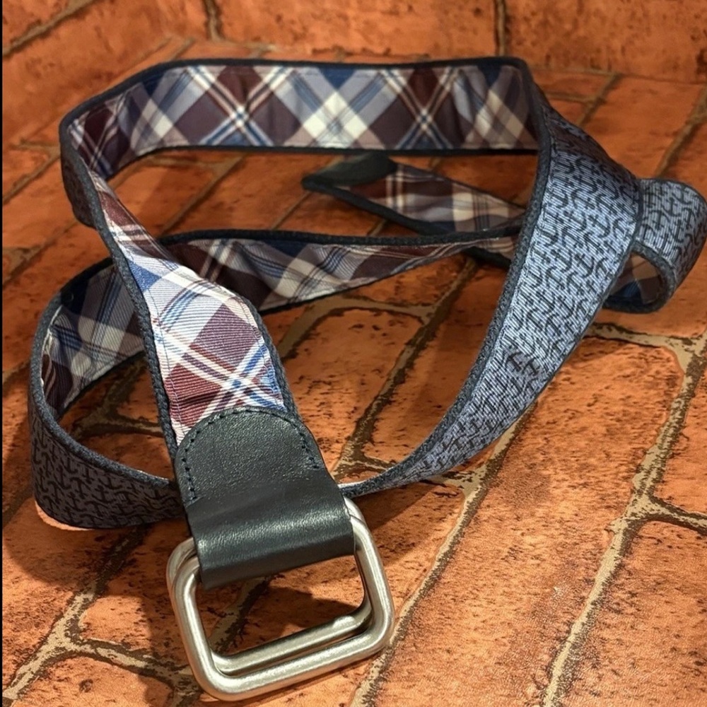 Brooks Brothers Blue and Plaid Men's Belt